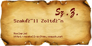 Szakáll Zoltán névjegykártya